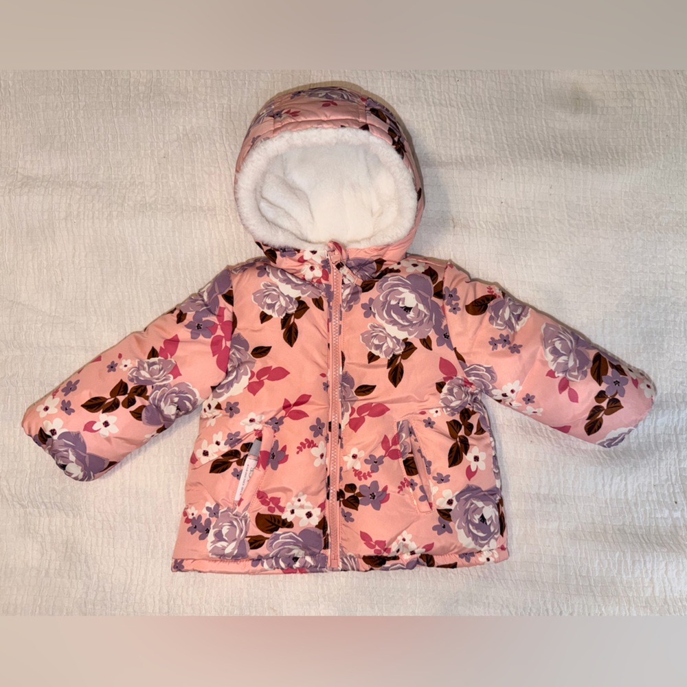 The Children's Place Reversible Pink Floral Jacket - 12-18 month